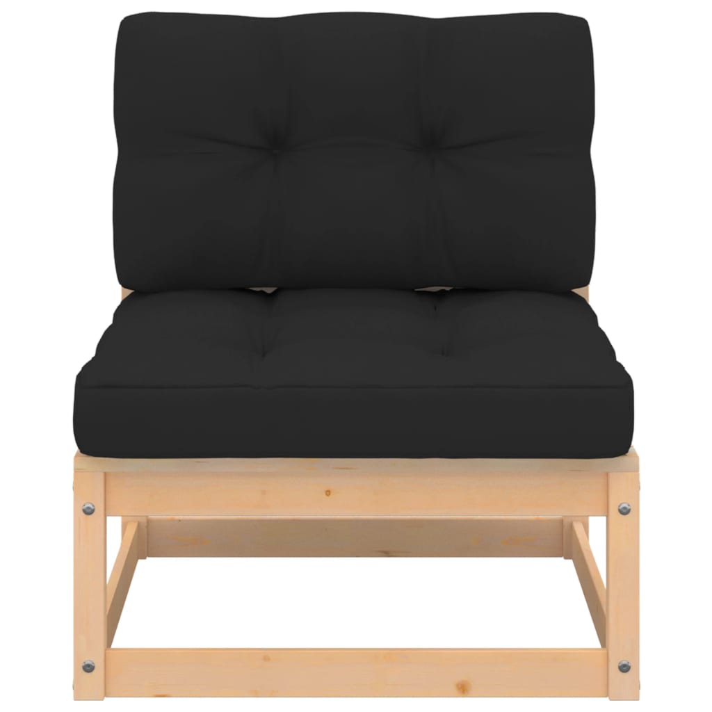 8-tlg. Garten-Lounge-Set mit Kissen Kiefer Massivholz